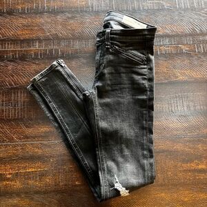 EUC Black Rag & Bone Jens Zippered Leg &  Pockets Size 25 #SUM5